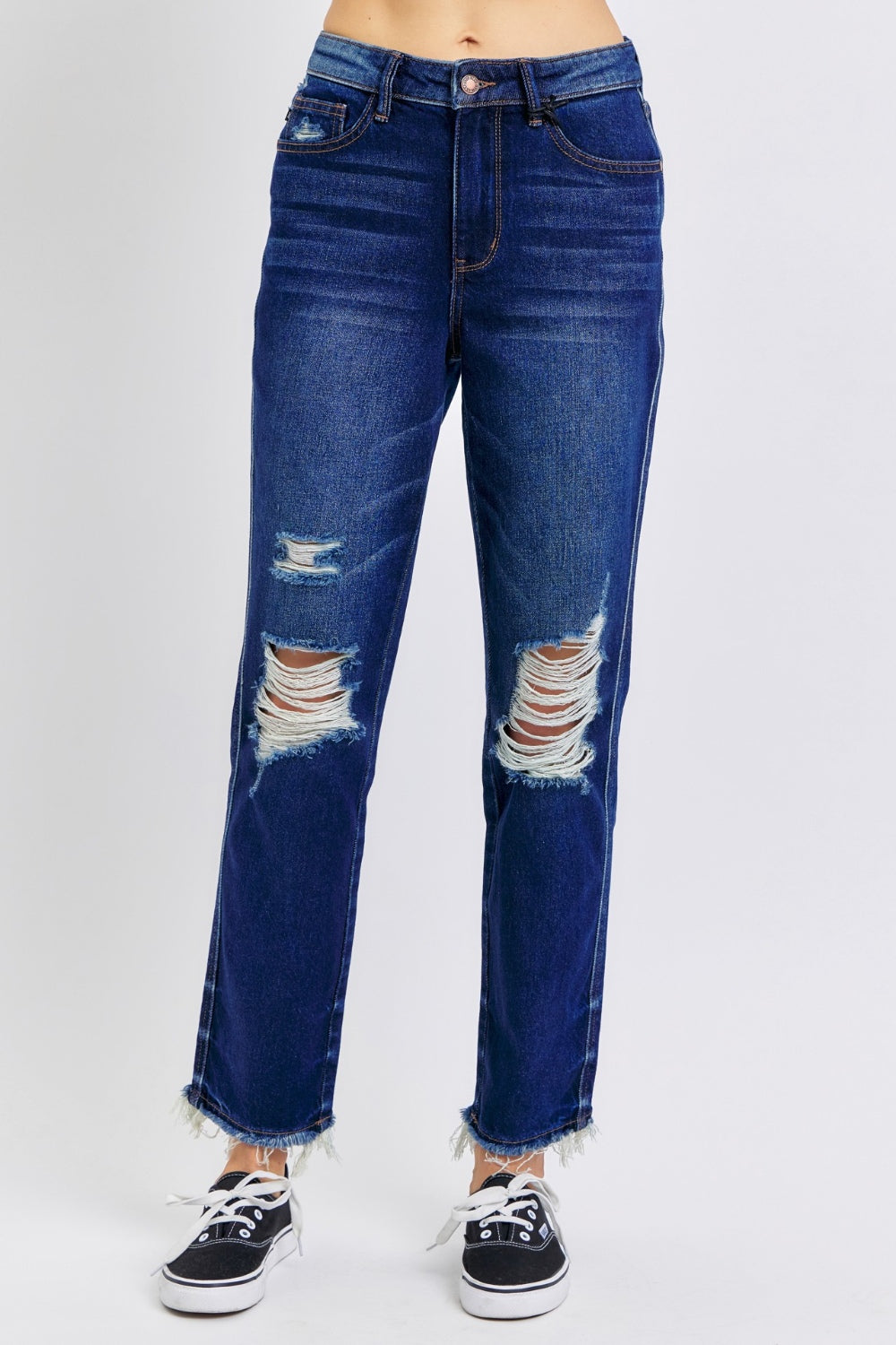 Judy Blue Magic Heavy Destroy Straight Jeans