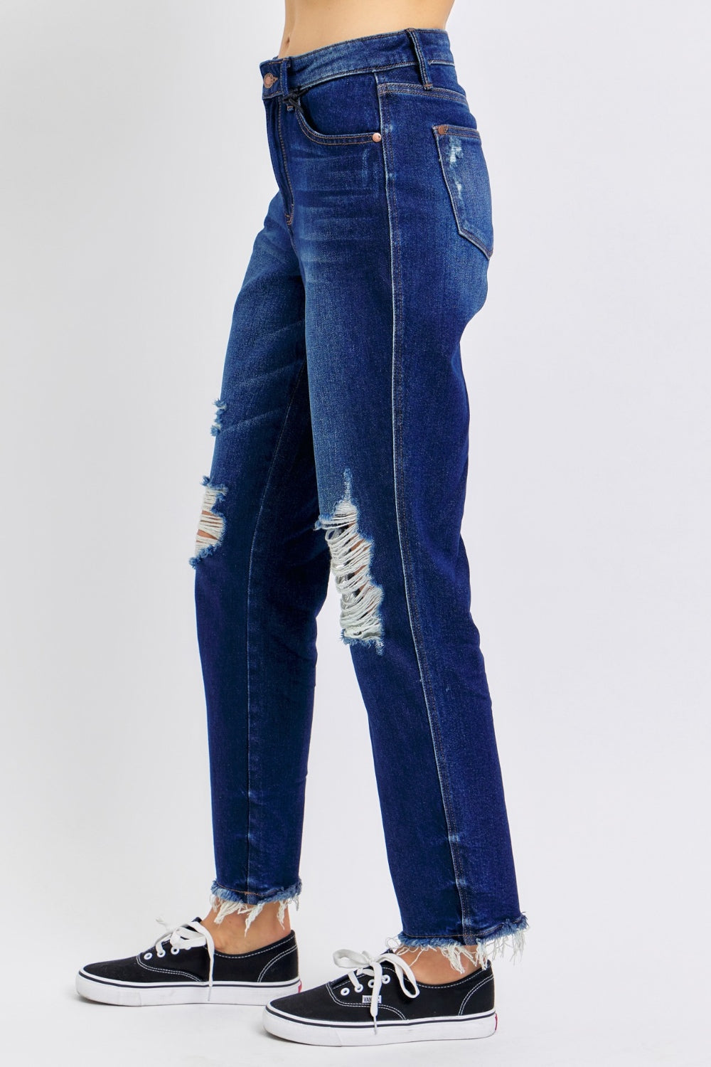 Judy Blue Magic Heavy Destroy Straight Jeans